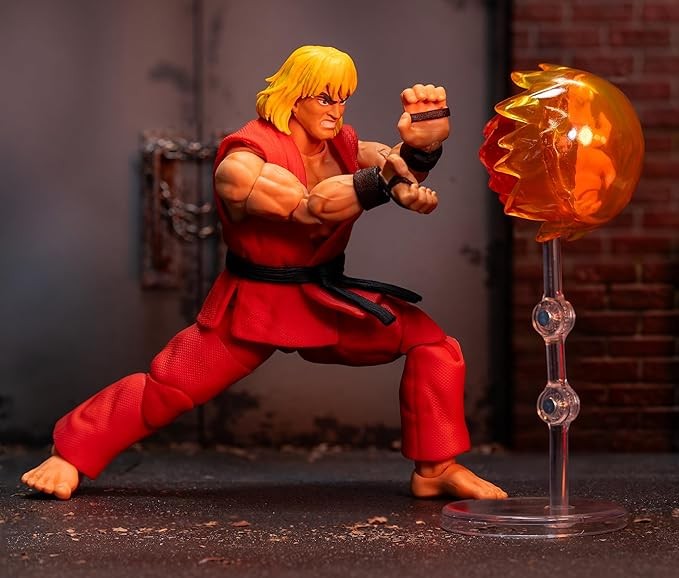 Street Fighter II 6" Ken Figure Action Figure, Toys for Kids and Adults