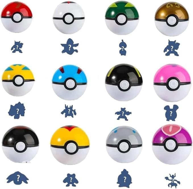 12pcs Ball Toy Series Action Figures Set, Children's Party Birthday Gift