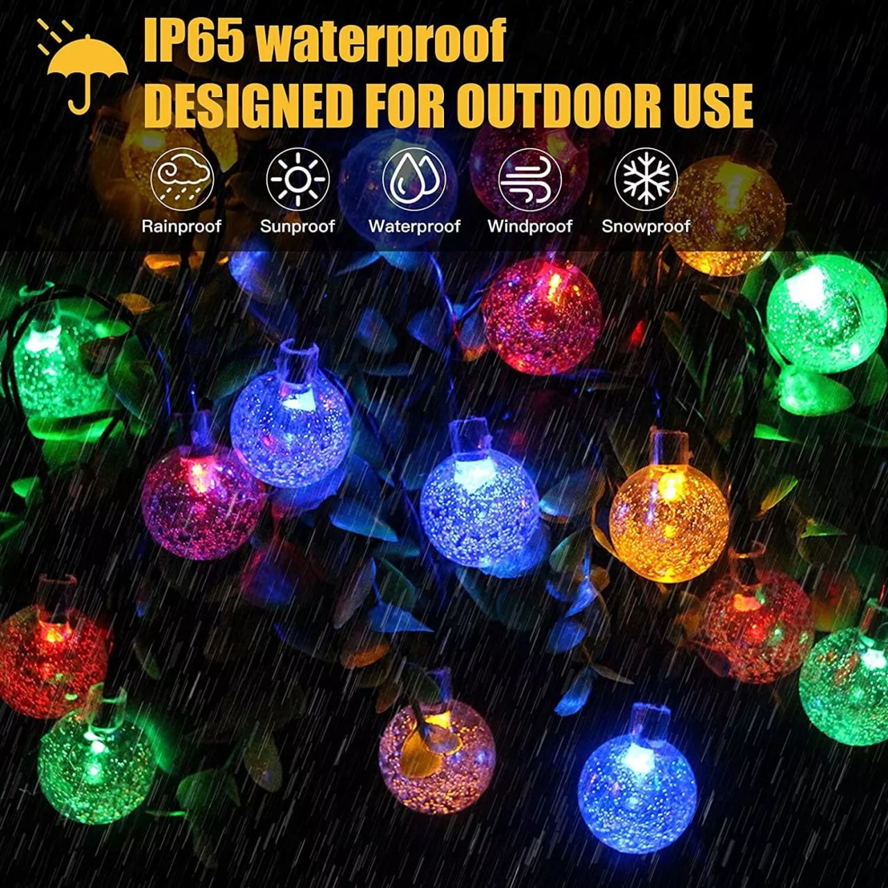 Solar LED String Lights Patio Party Yard Garden Xmas Wedding Waterproof Outdoor
