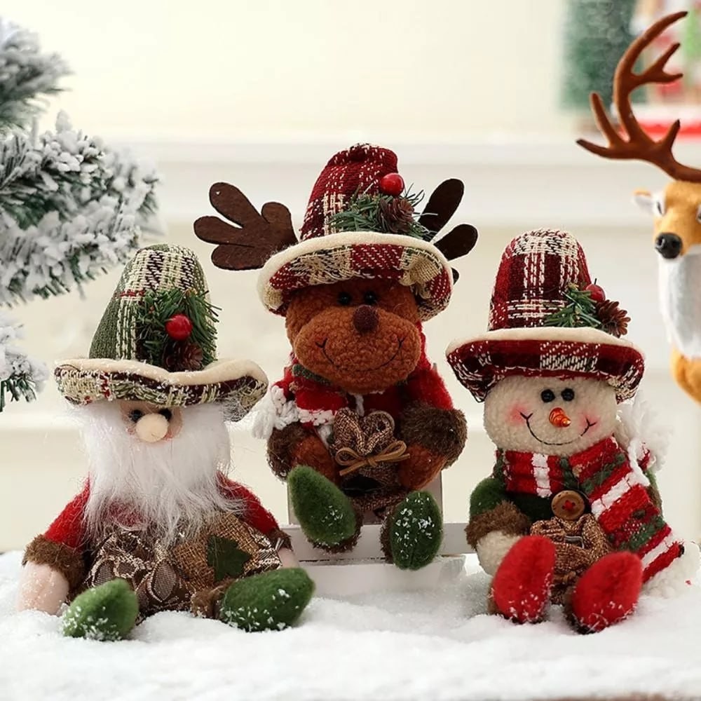 Cute Santa Claus Snowman Elk Doll Merry Christmas Decoration Home Xmas Decor