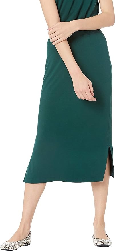 Amazon Essentials Women's Pull-On Knit Midi Skirt (Available in Plus Size)