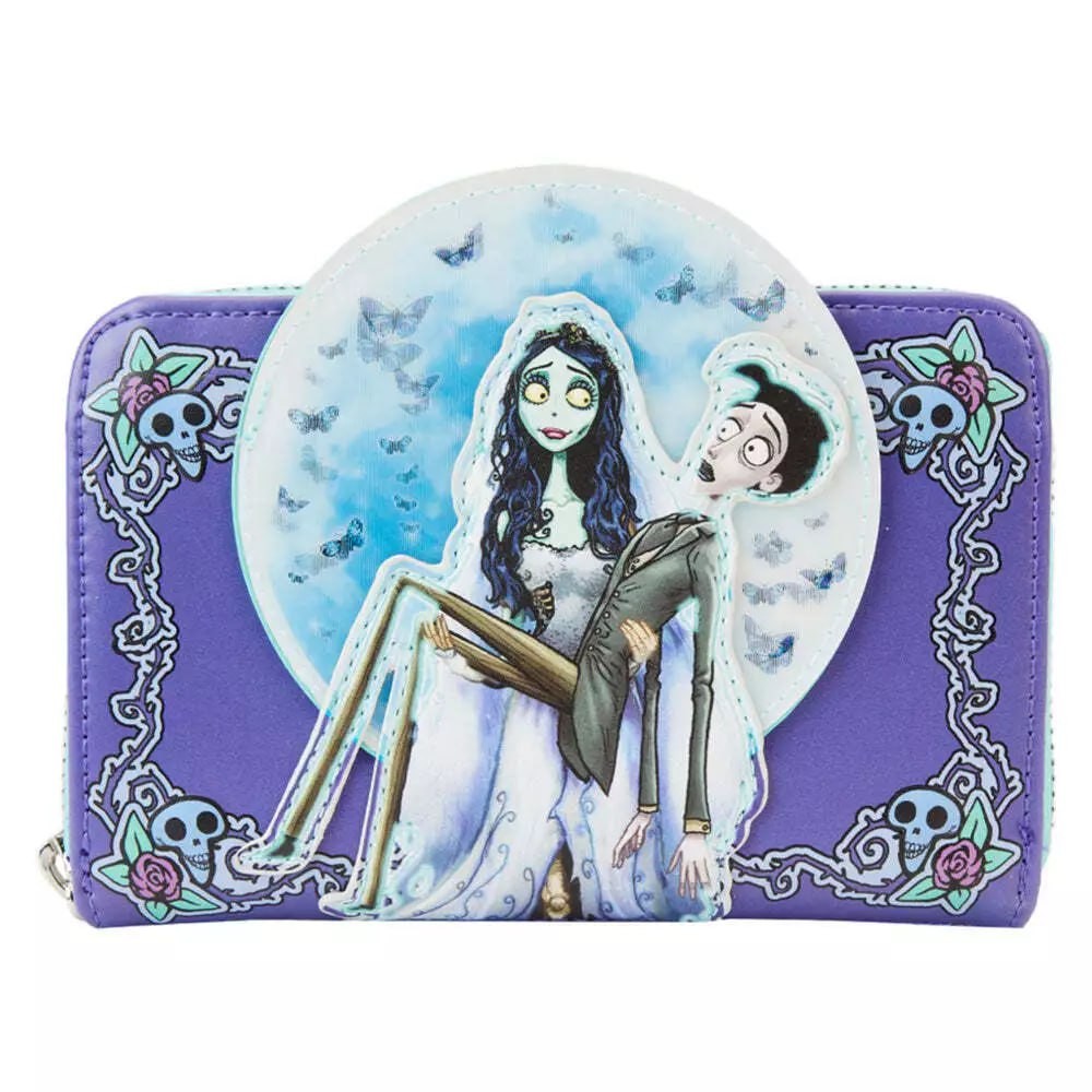 Officially Licensed Loungefly Corpse Bride Moon Zip Around Wallet Faux Leather