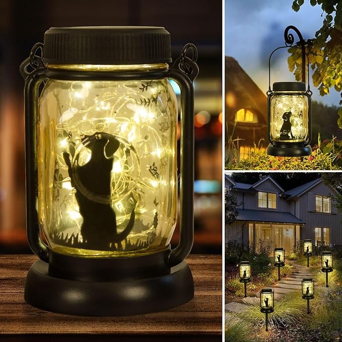 underthecloud Solar Garden Lights, Mothers Day Gift for Mother/Grandma/Women, Garden Gift, Yard Gift, lamp Decor, Patio Outdoor Porch Waterproof Solar Lanterns