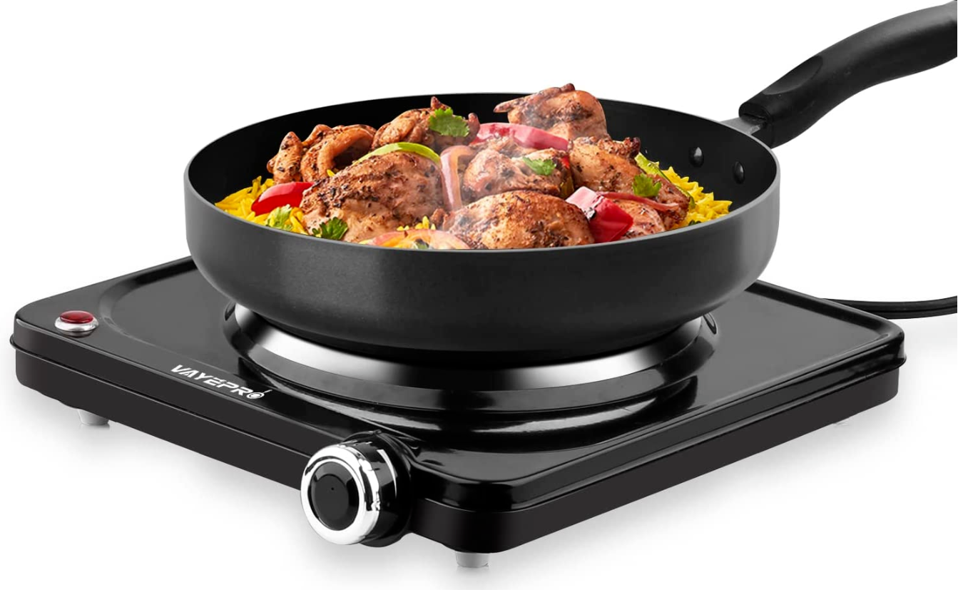 Hot Plate, 1500W Portable Electric Stove, Single Electirc Cooktop,Portable Burne