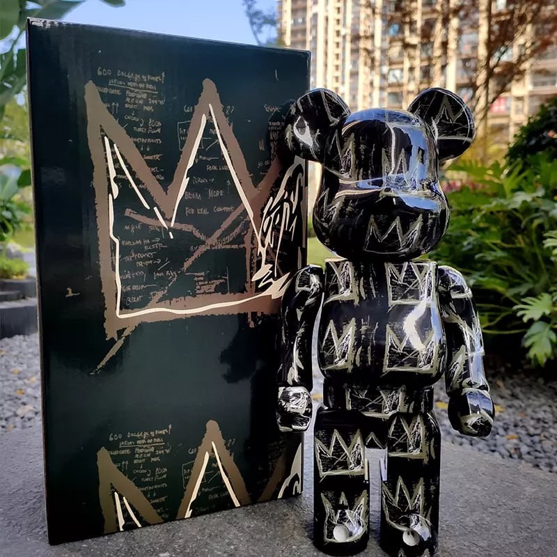 Bearbrick 400% Basquiat 8th Generation Crown 11-inch Height Brick Bear Figure