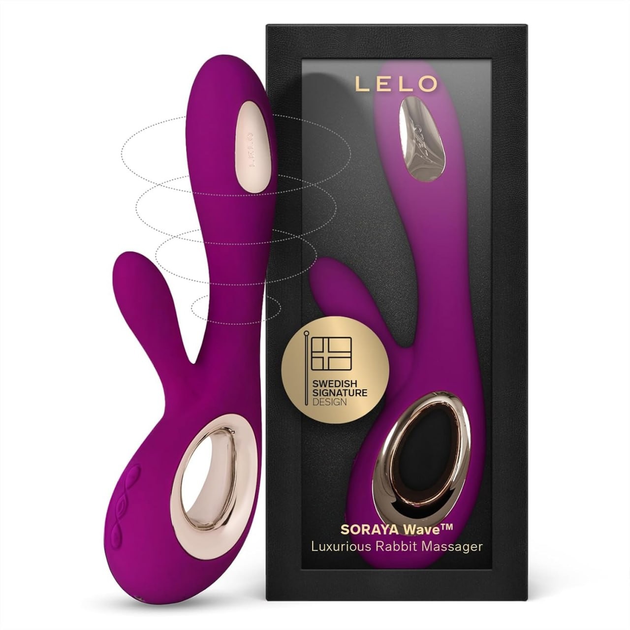 LELO Soraya Wave Luxurious G Spot Rabbit Vibrator Sex Toy, Vibrators for Women with Unique WaveMotion Technology Thrusting Vibrator for a Full Body Pleasure Experience, Adult Sex Toy, Deep Rose