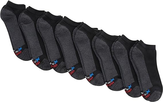Hanes Men's Max Cushion Low Cut Socks, 6 and 8 Packs