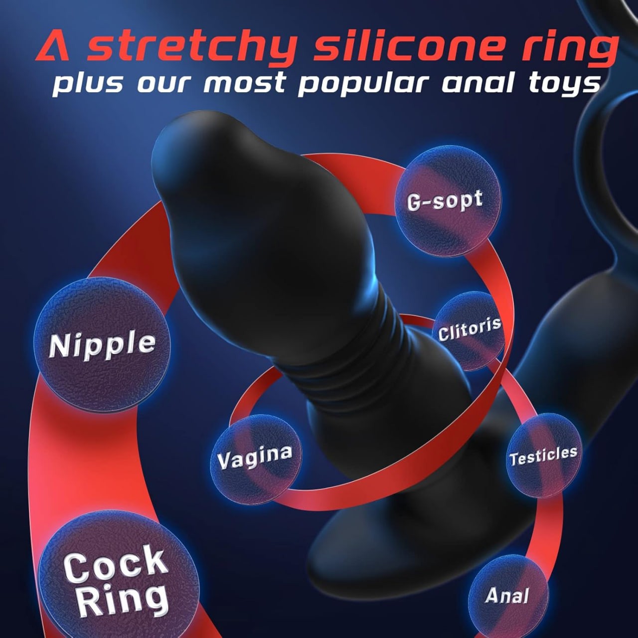 SAMCHEON Thrusting Anal Vibrator Male Sex Toys for Men Prostate Massager - Cock Ring & Remote Control, Sex Toys4couples Men 3 Thrust & 10 Vibrating Anal Toys Butt Plug, Adult Male Sex Toy Toys4mens UK