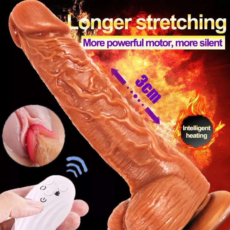 Telescopic-Vibrator-Sex-Dildo-G-Spot-Thrusting-Massager-Suction-Cup-Penis-Toy
