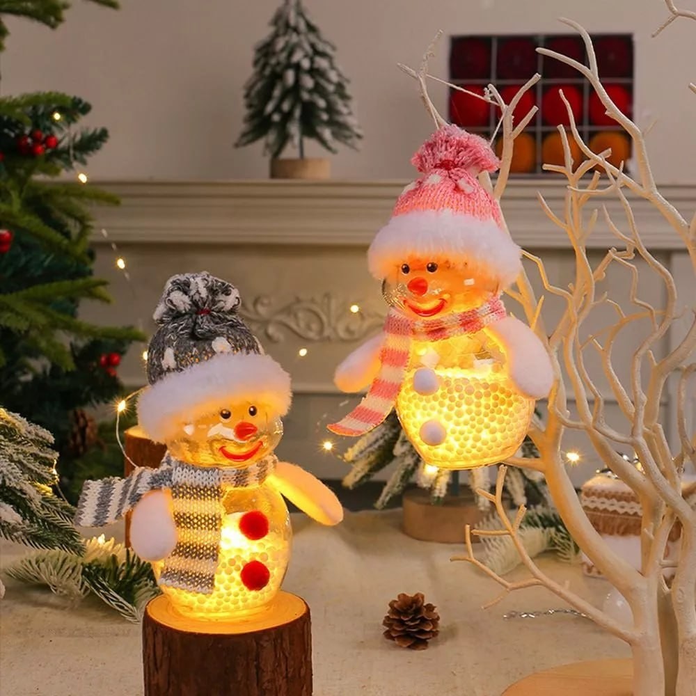 Transparent Christmas Luminous Snowman Decor Holiday Party Decoration