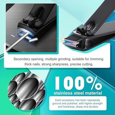 Manicure Set Personal Care Mens Grooming Kit 10 In 1 Professional Manicure Kit grooming kit,Nail Clippers for Men and Beauty Tool Portable Set,with Luxurious Travel Case (Black)