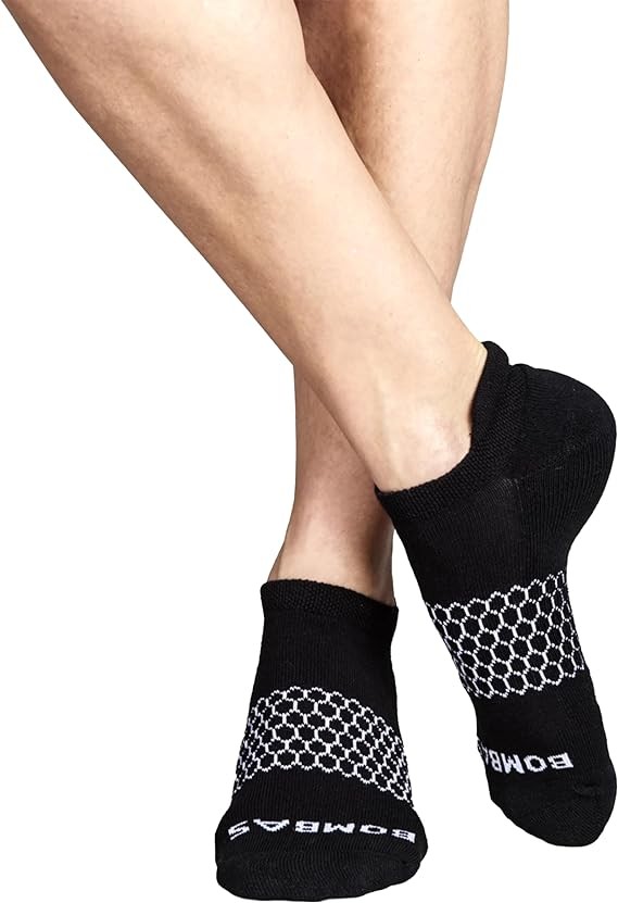 BOMBAS 5-Pack Men's ankle Socks White Honeycomb LARGE